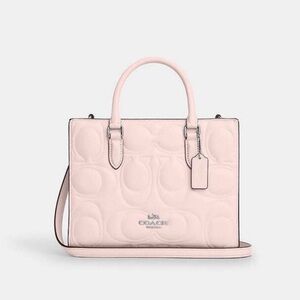 Coach Small Maggie Tote Blush In Signature Leather Blush